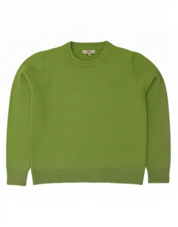 Maglione maglione girocollo da donna Marks & Spencer UK 14 Verde medio
