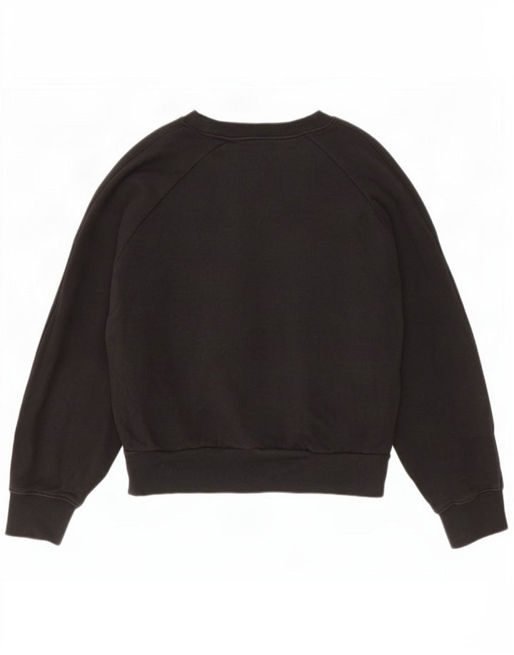 Felpa oversize da donna Adidas UK 8/10 piccola cotone nero