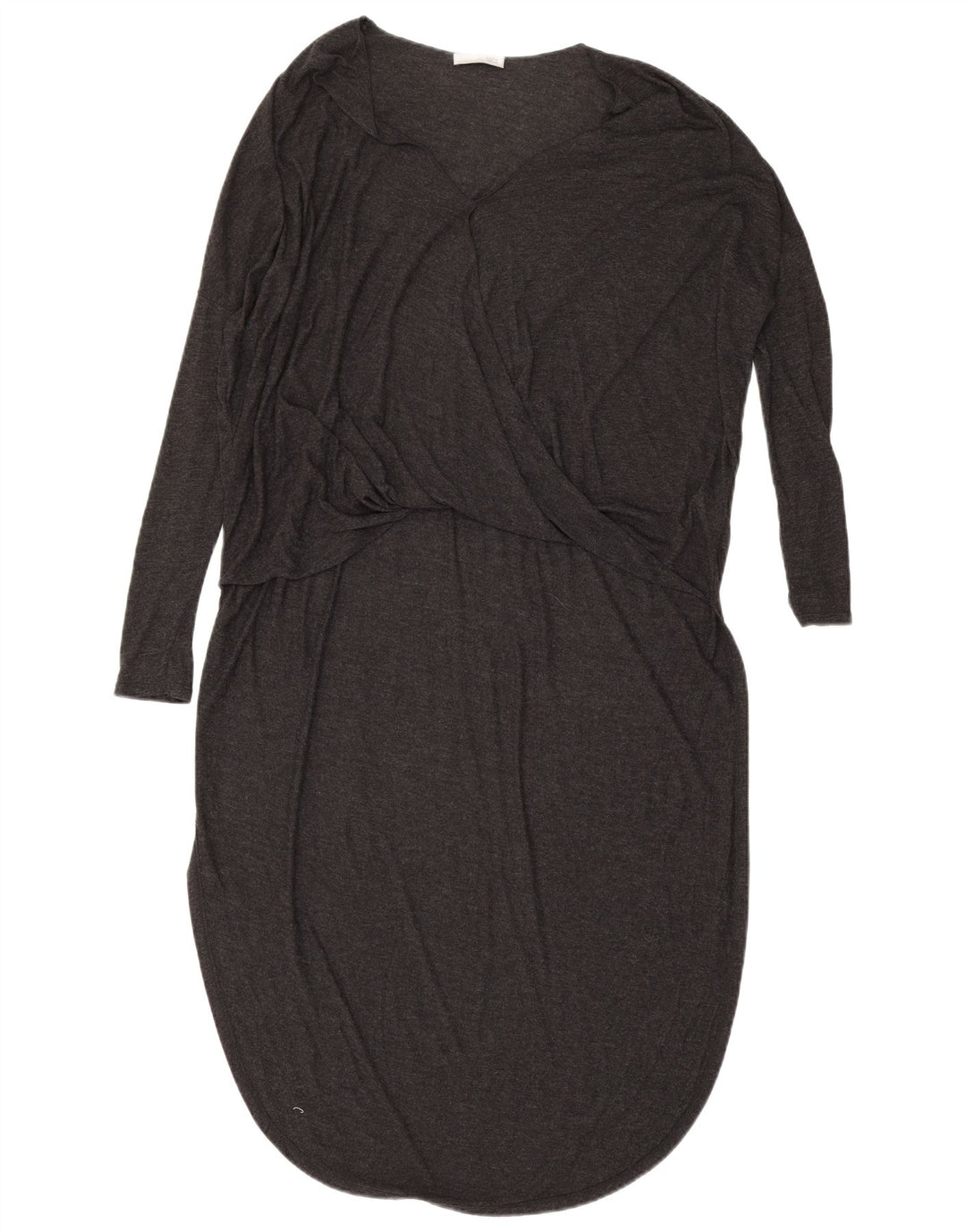 Abito maglione oversize da donna Zara UK 10 piccolo in viscosa grigia