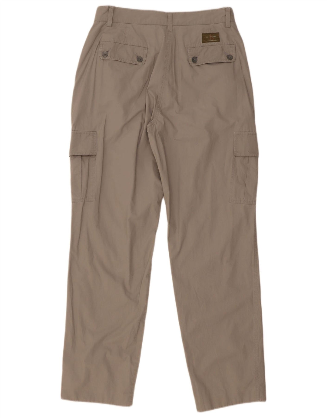 Pantaloni cargo dritti da donna Calvin Klein W29 L32 cotone grigio