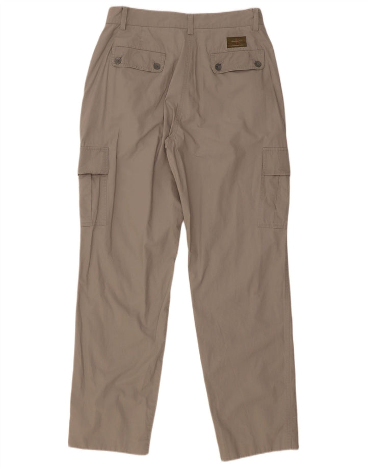 Pantaloni cargo dritti da donna Calvin Klein W29 L32 cotone grigio