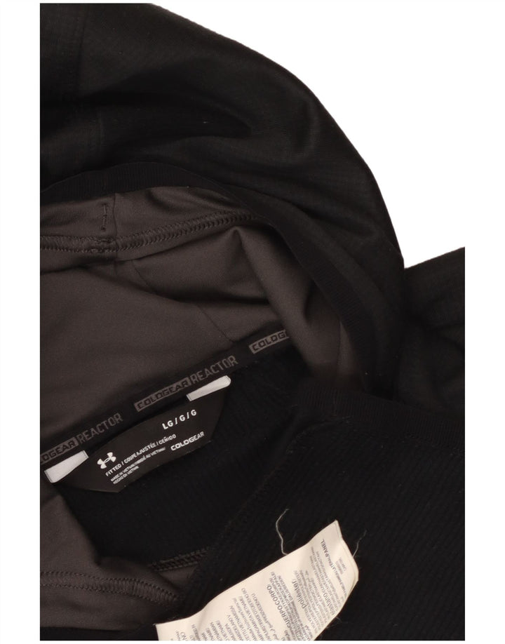 Felpa con cappuccio Under Armour da uomo Cold Gear, grande, in poliestere nero