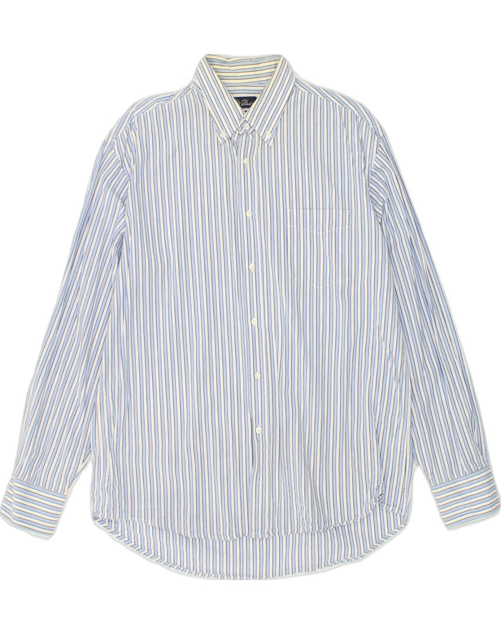 DACK'S Mens Regular Fit Shirt XL Blue Striped Cotton | Vintage Dack's | Thrift | Second-Hand Dack's | Used Clothing | Messina Hembry 