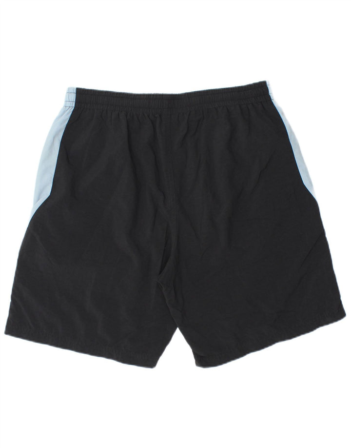 Pantaloncini sportivi Fila da uomo grandi in poliammide color block nero