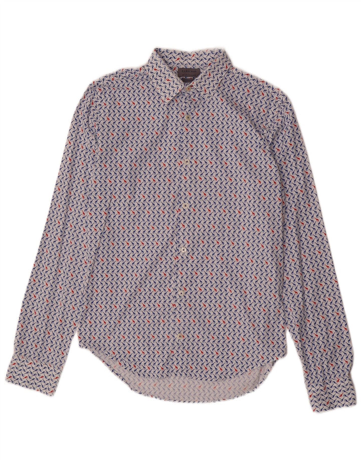 ZARA Mens Slim Fit Shirt Small Multicoloured Animal Print