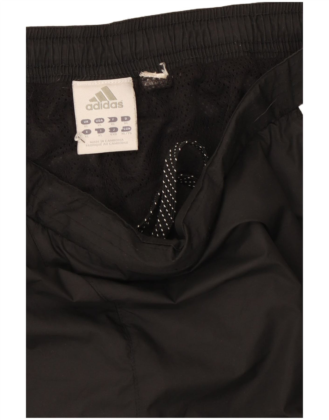 Pantaloni impermeabili Adidas da uomo XL neri geometrici