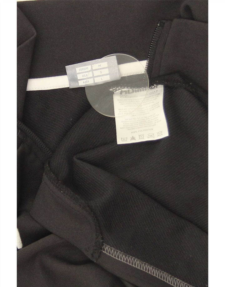 Felpa da uomo con collo con zip grafica Hummel, maglione, poliestere nero medio