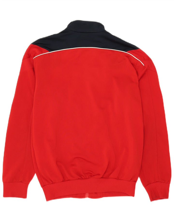 Giacca da tuta da ragazzo Adidas 13-14 anni in poliestere color block rosso