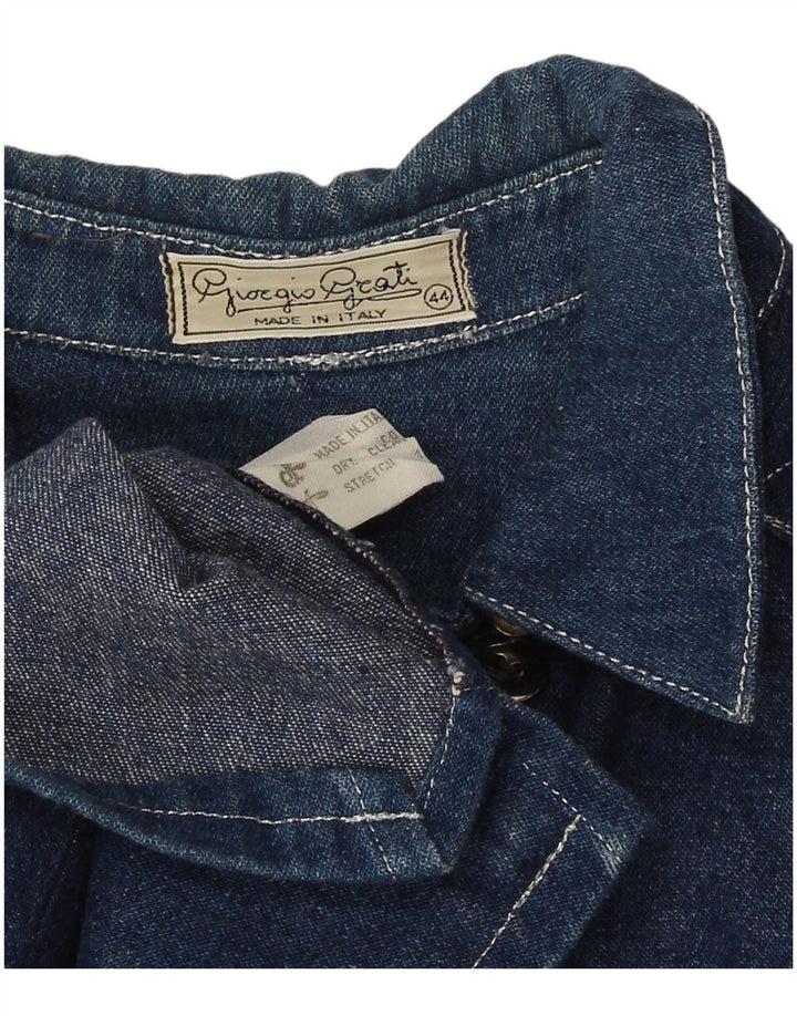 Giacca Jeans Donna Giorgio Grati IT 44 Blu Medio Cotone