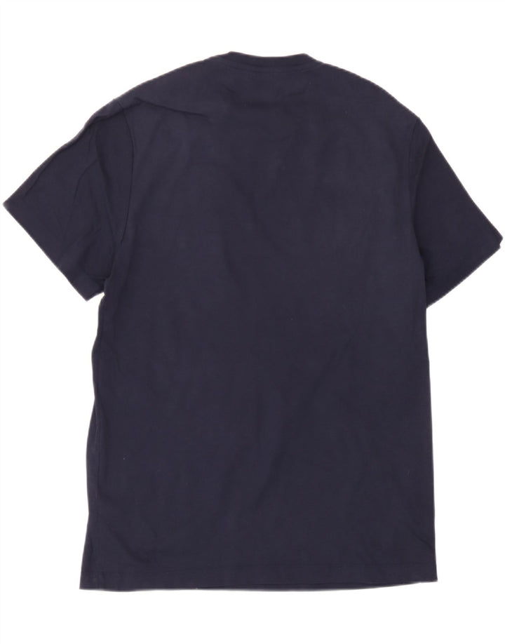 T-shirt da uomo Massimo Dutti Top in cotone blu navy medio