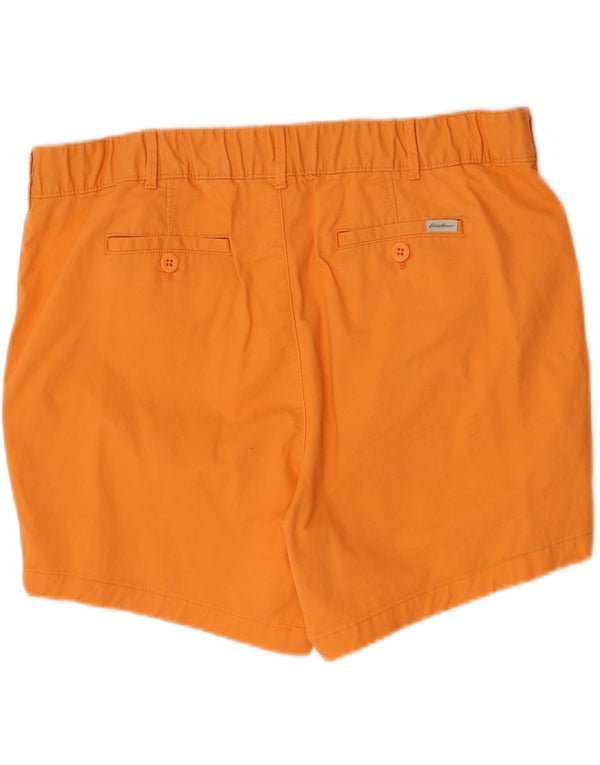 EDDIE BAUER Womens Boyfriend Mid Rise Chino Shorts US 18 2XL W42 Orange