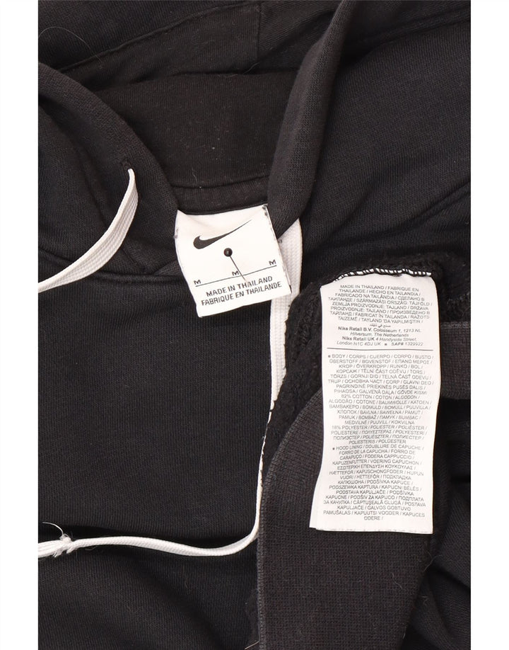 Felpa con cappuccio da uomo Nike, cotone medio nero
