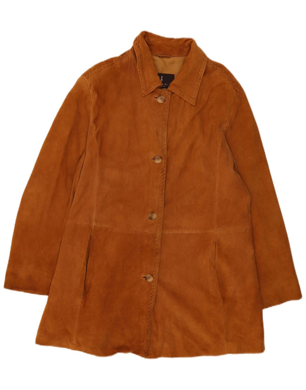 Giacca Donna Scamosciata Effegi IT 47 Large Pelle Marrone