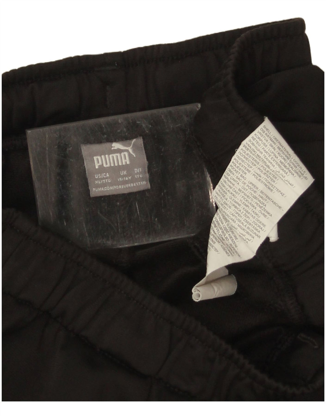 Pantaloni della tuta da ragazzo Puma 15-16 anni in poliestere nero