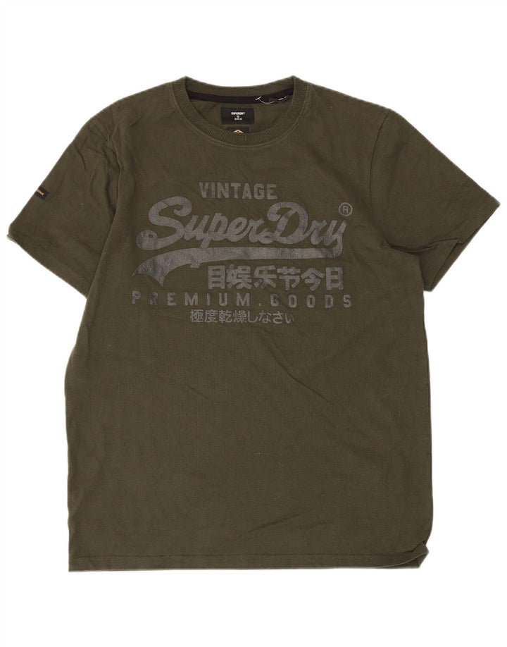 T-shirt grafica da motociclista da uomo SUPERDRY, colore cachi medio