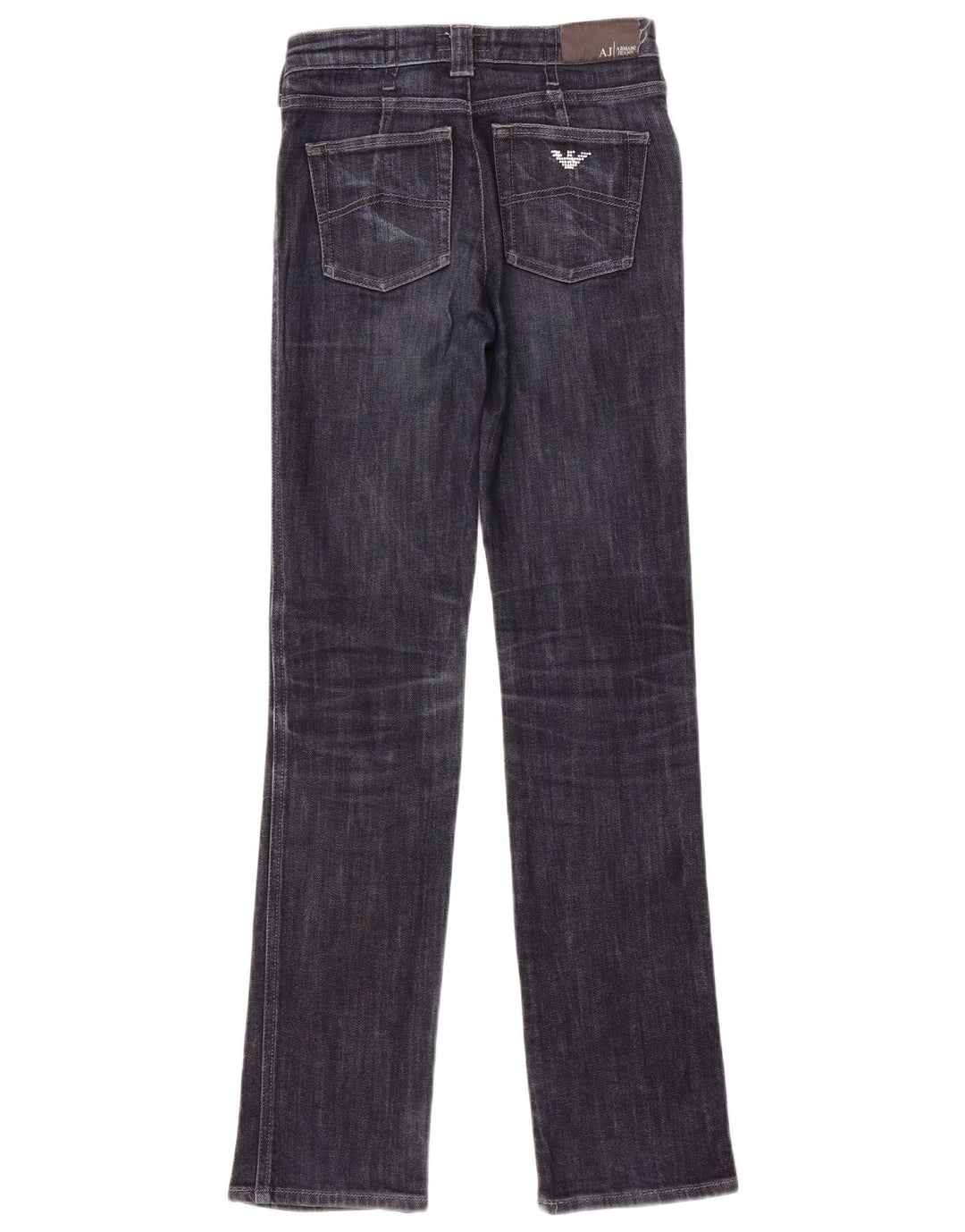 Jeans dritti da donna Armani W26 L32 cotone blu navy