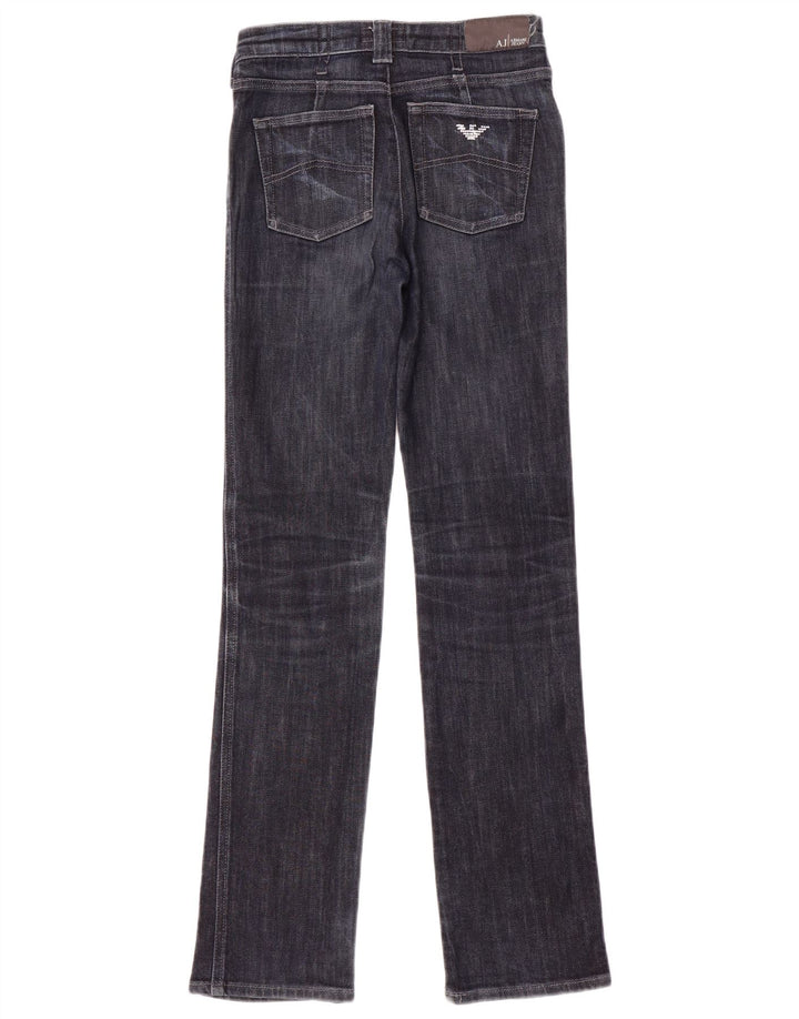 Jeans dritti da donna Armani W26 L32 cotone blu navy