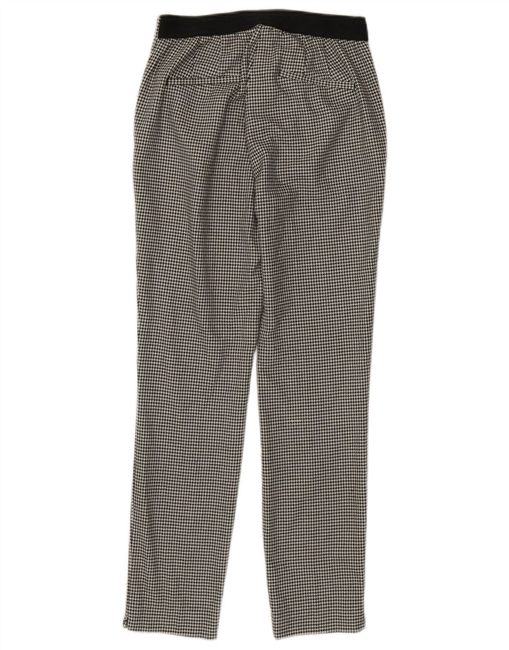 Pantaloni chino slim da donna Zara piccoli W26 L27 poliestere pied de poule nero