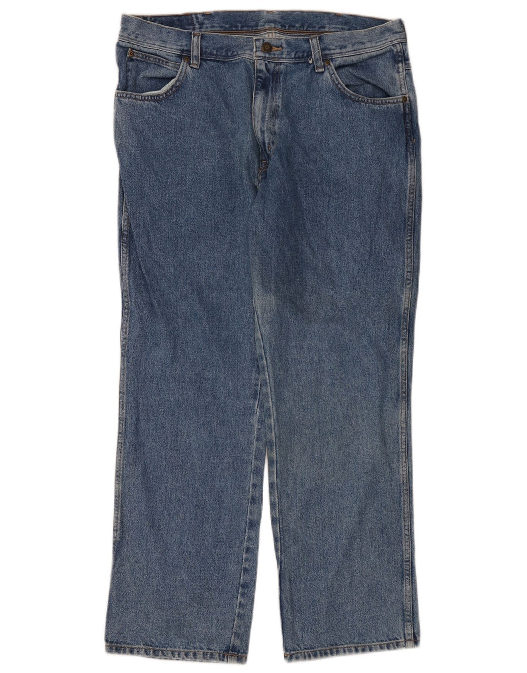 Jeans dritti da uomo Wrangler vestibilità regolare W38 L30 cotone blu