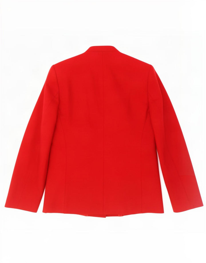 Giacca blazer vintage da donna a 1 bottone UK 12 rossa media