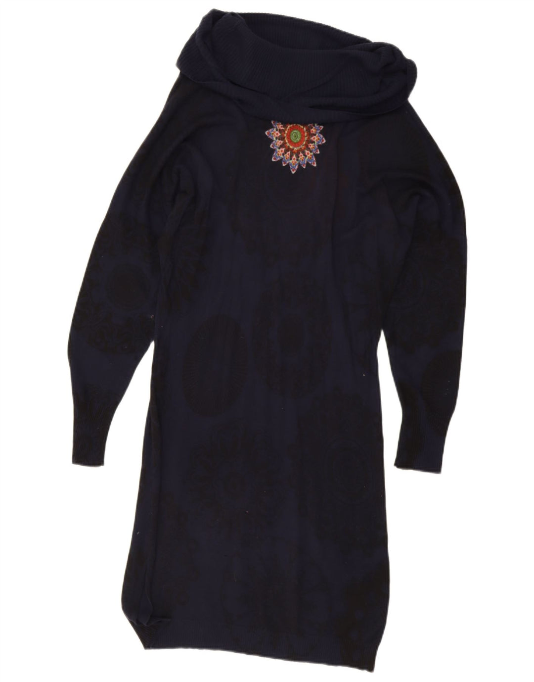Desigual Abito da donna oversize con grafica oversize UK 14 Medio Blu Navy