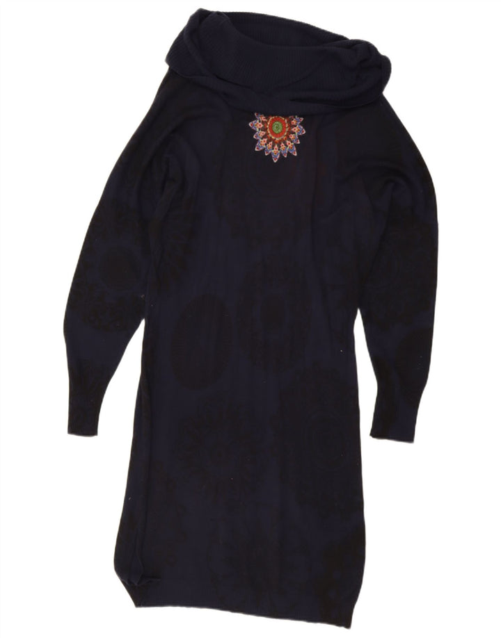 Desigual Abito da donna oversize con grafica oversize UK 14 Medio Blu Navy