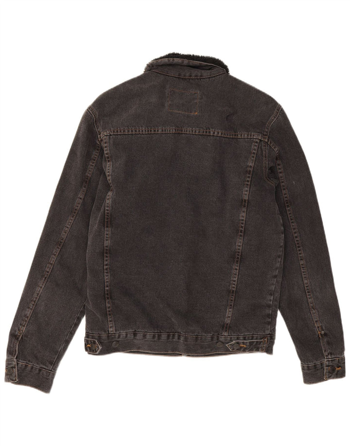 Giacca in denim Sherpa da uomo Zara UK 38 Grigio medio