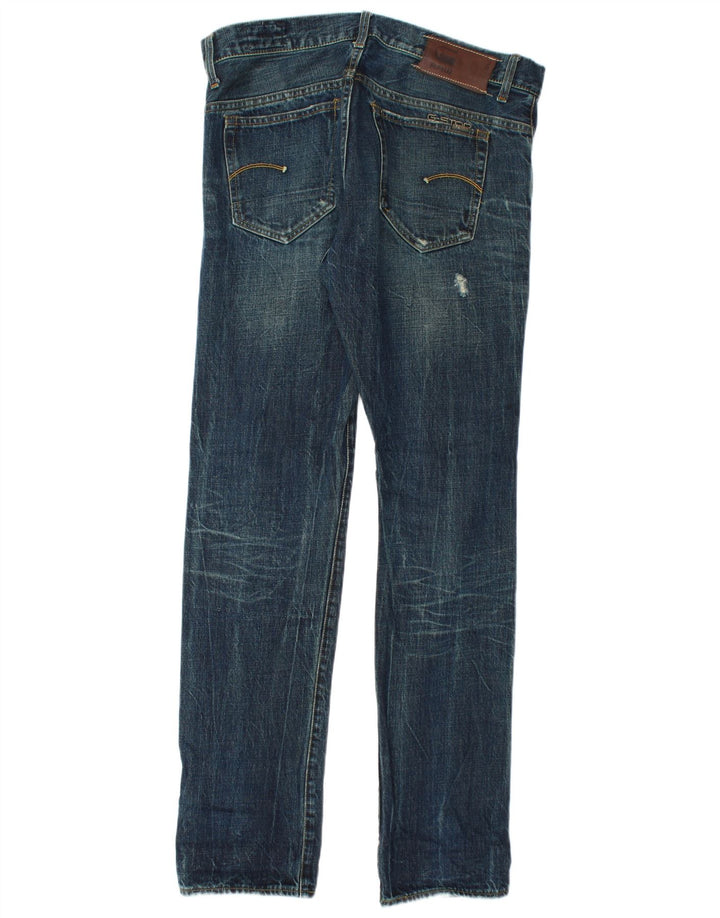 Jeans slim invecchiati da uomo G-Star W33 L34 cotone blu