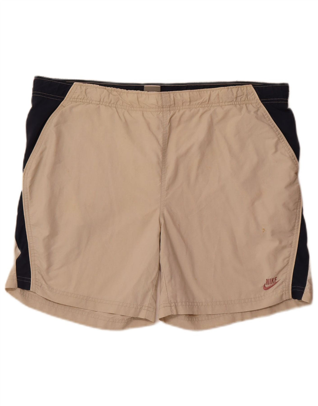 Pantaloncini sportivi grafici Nike da uomo UK 34/36 Large Beige Colourblock Poliestere