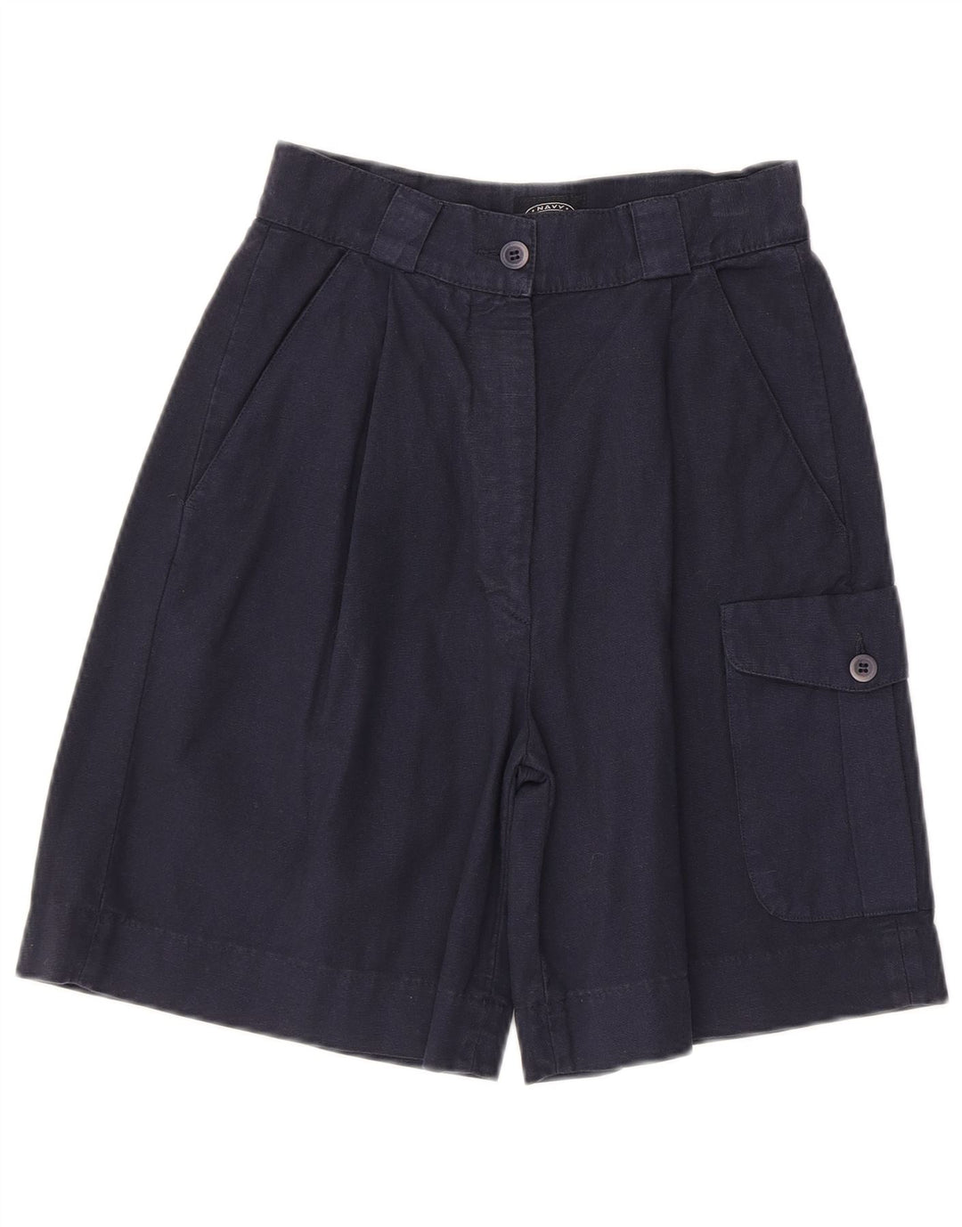 Pantaloncini cargo con ancoraggio a vita alta da donna blu scuro IT 40 Small W24 Blu navy
