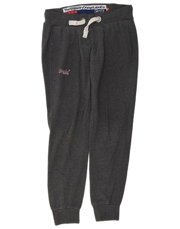 Pantaloni da tuta da donna slim fit Superdry Joggers UK 14 Large Grigio Cotone