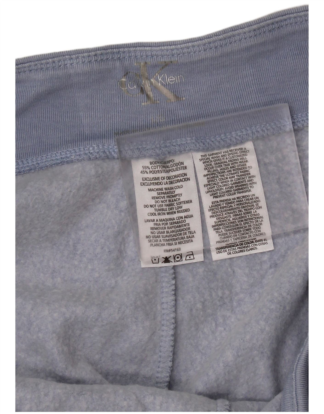 CALVIN KLEIN Pantaloni da tuta da donna Capri Joggers UK 16 Large Blu