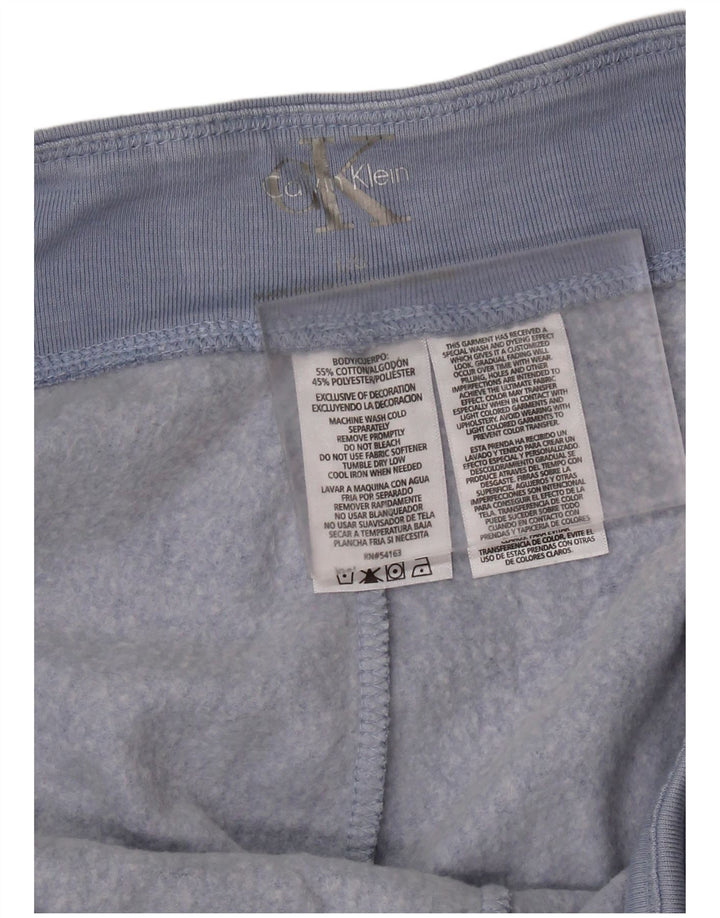CALVIN KLEIN Pantaloni da tuta da donna Capri Joggers UK 16 Large Blu