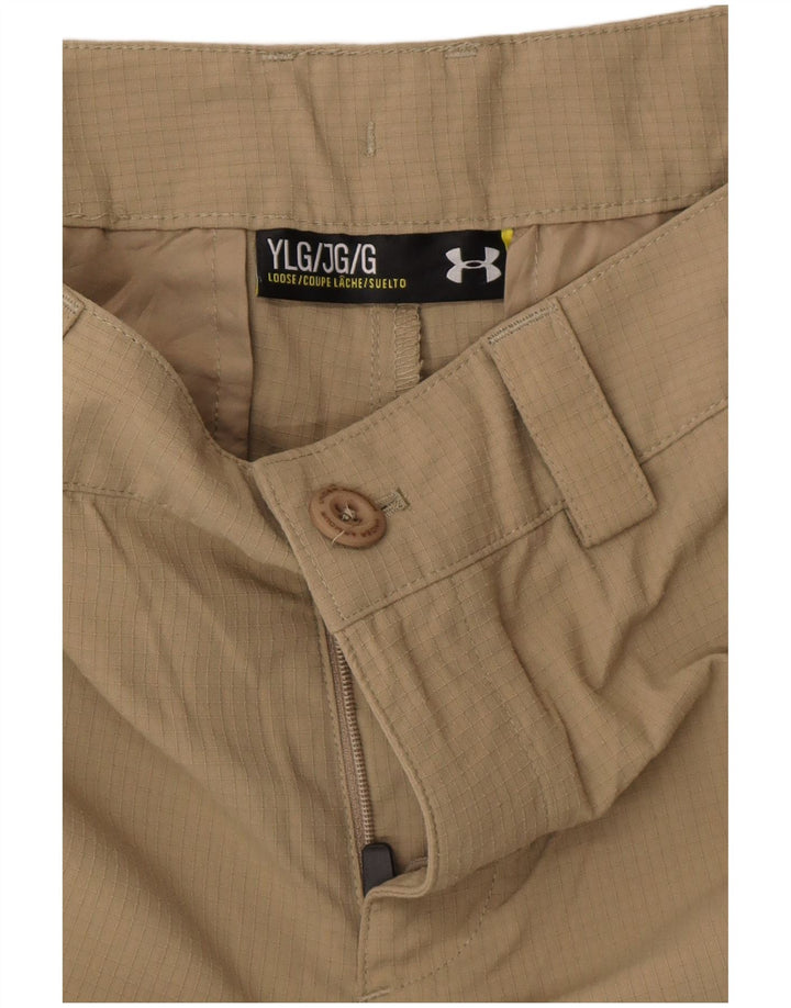 Pantaloncini cargo da ragazzo UNDER ARMOUR 11-12 anni Large W28 Beige