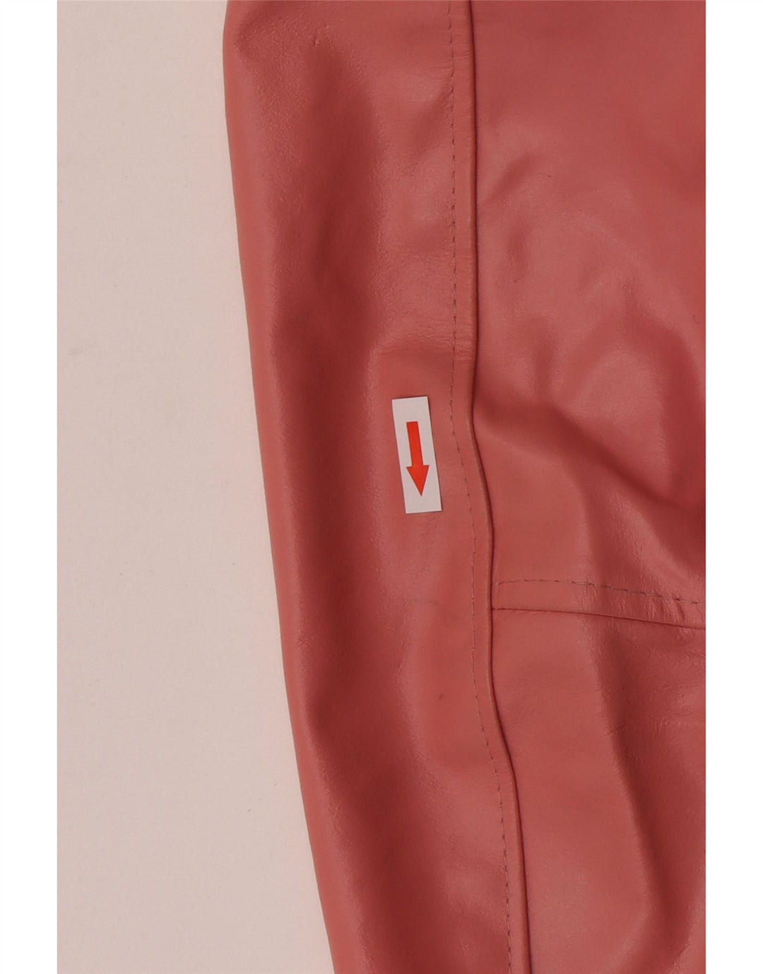 Giacca in pelle vintage da donna UK 14 grande rosa