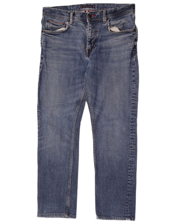 Jeans dritti Denton da uomo Tommy Hilfiger W32 L30 cotone blu