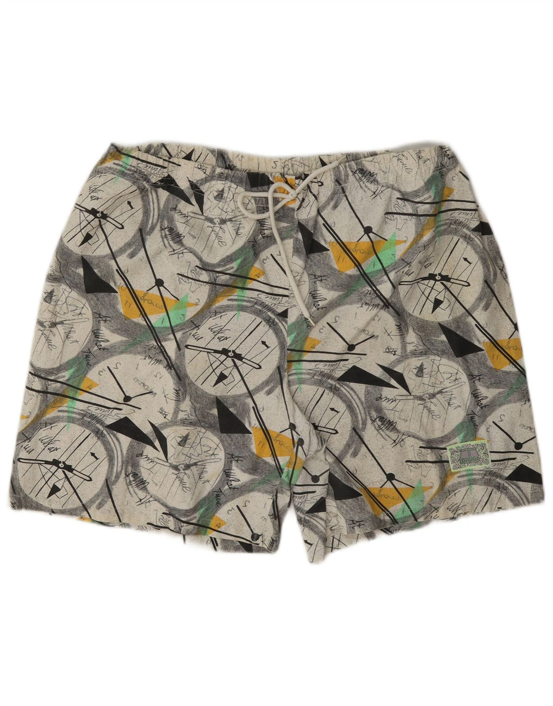 Pantaloncini sportivi vintage da uomo grandi geometrici multicolori