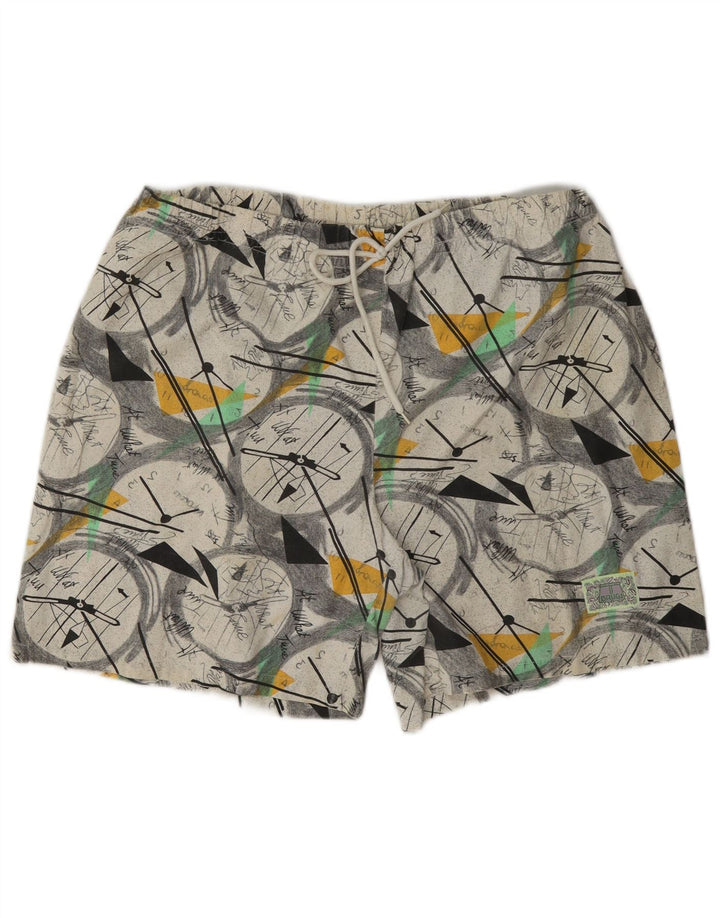 Pantaloncini sportivi vintage da uomo grandi geometrici multicolori