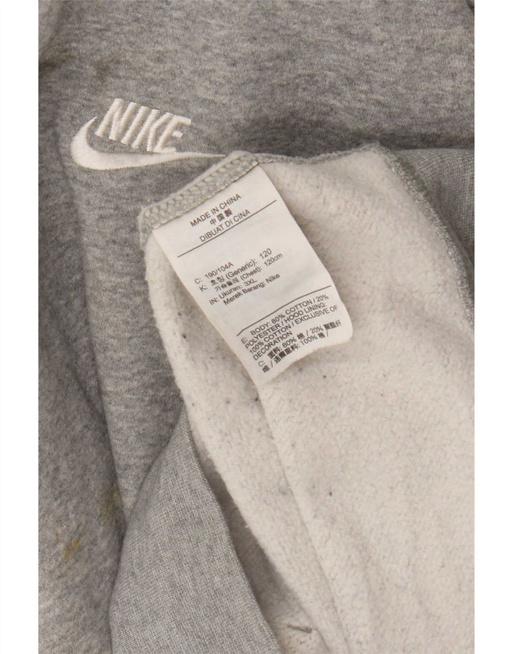 Felpa con cappuccio da uomo Nike 3XL cotone chiazzato grigio