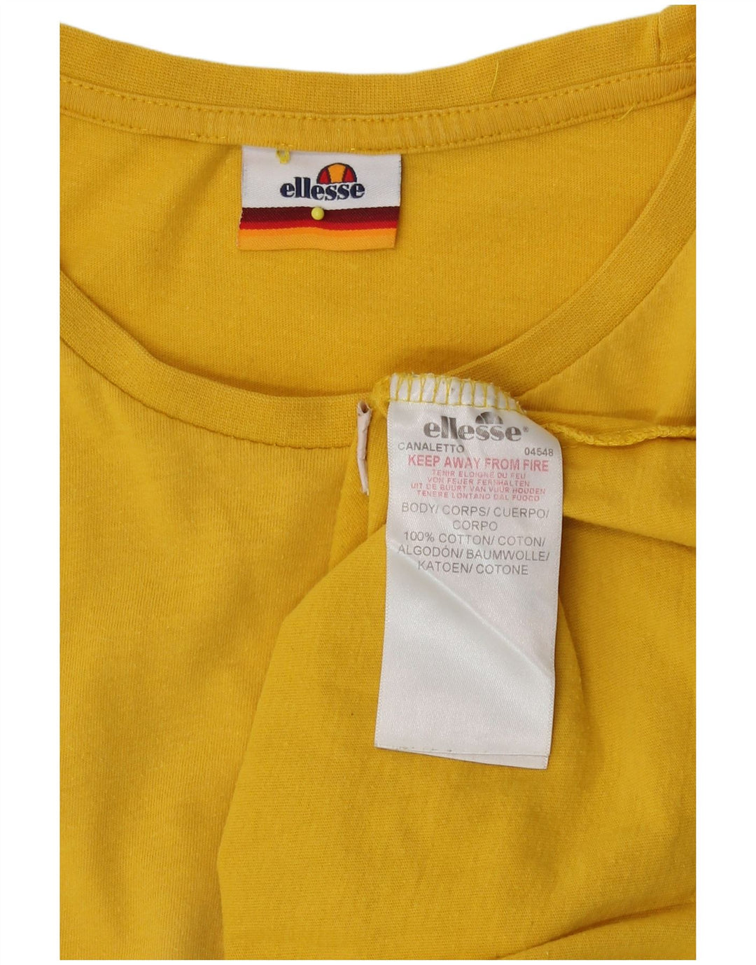 T-shirt da uomo Ellesse Top in cotone giallo medio