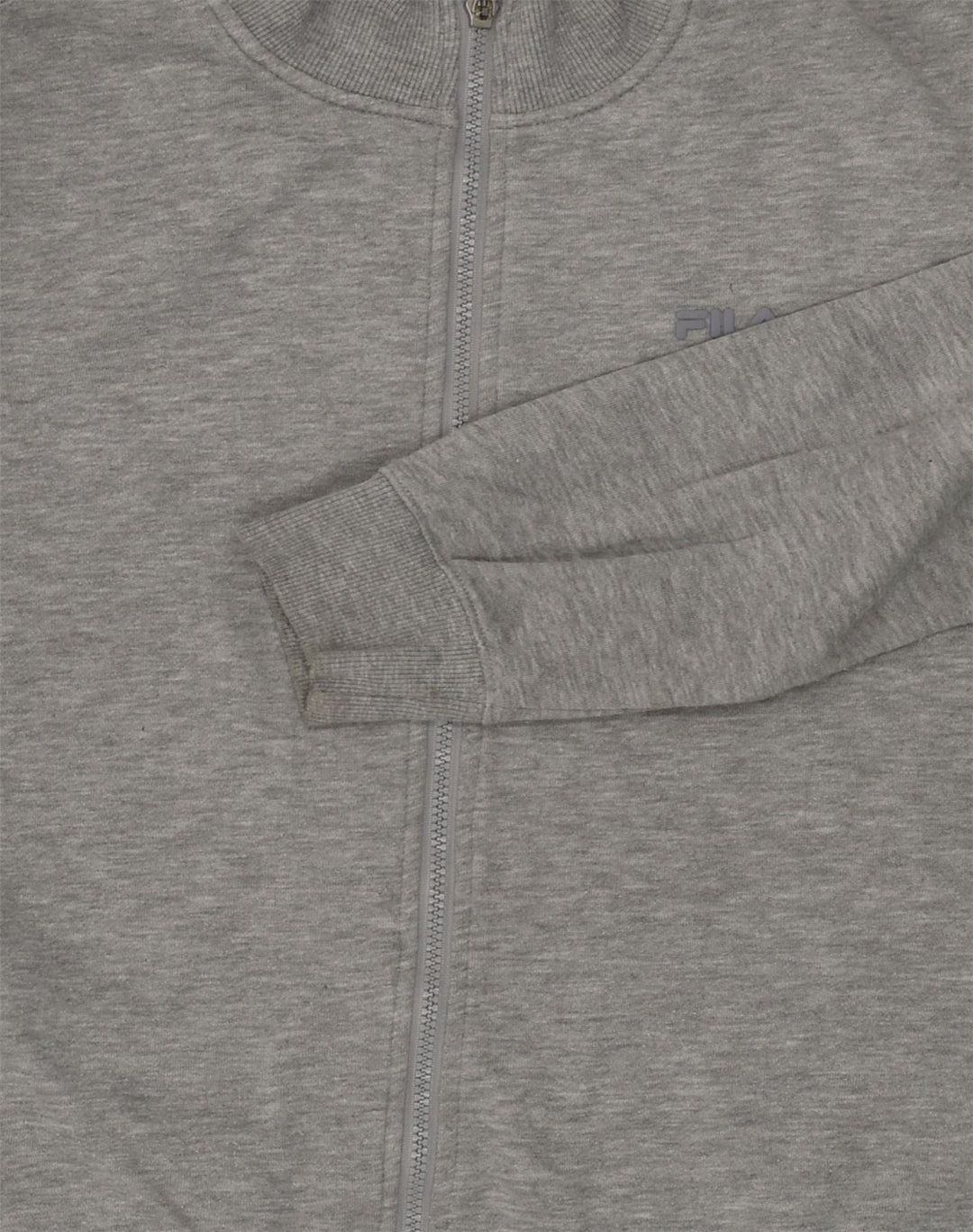 FILA Womens Tracksuit Top Jacket UK 14 Large Grey Cotton | Vintage Fila | Thrift | Second-Hand Fila | Used Clothing | Messina Hembry 