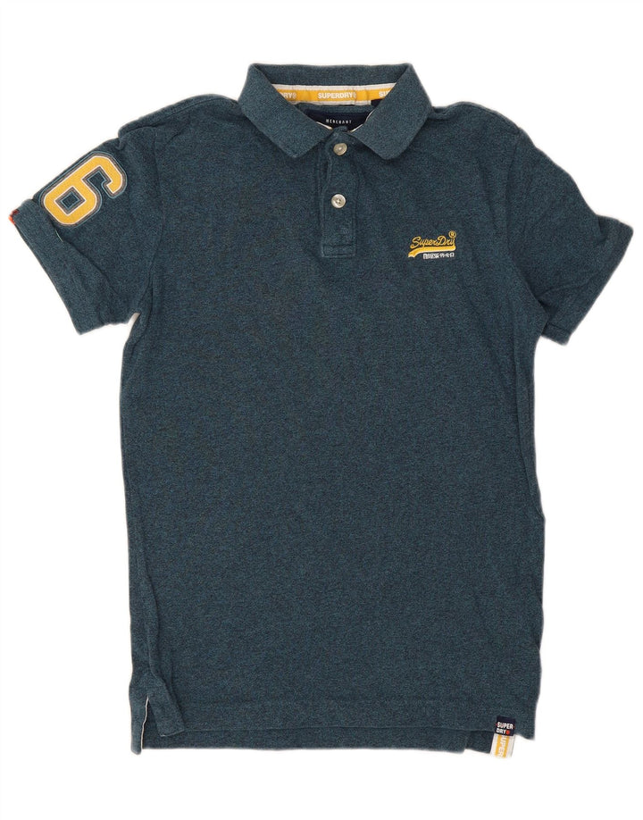 Polo grafica da uomo Superdry Small in cotone blu