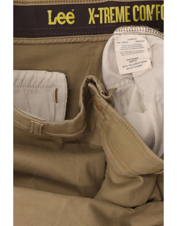 Pantaloni chino dritti LEE X-treme Comfort da uomo W40 L29 in cotone beige
