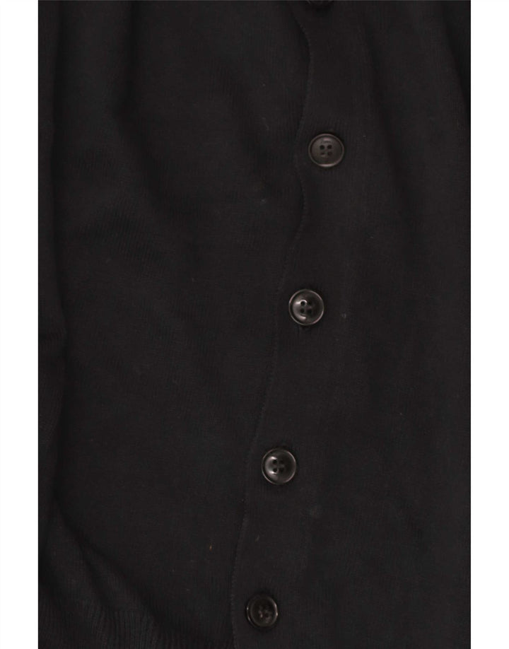 Maglione cardigan da uomo Zara grande in cotone nero