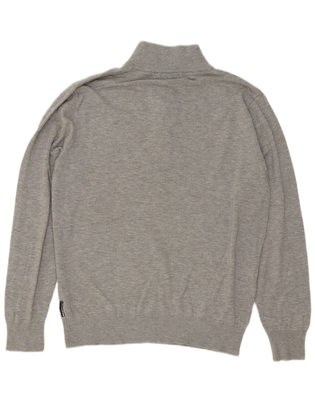 Maglione da uomo Dkny con zip sul collo, grande cotone chiazzato grigio