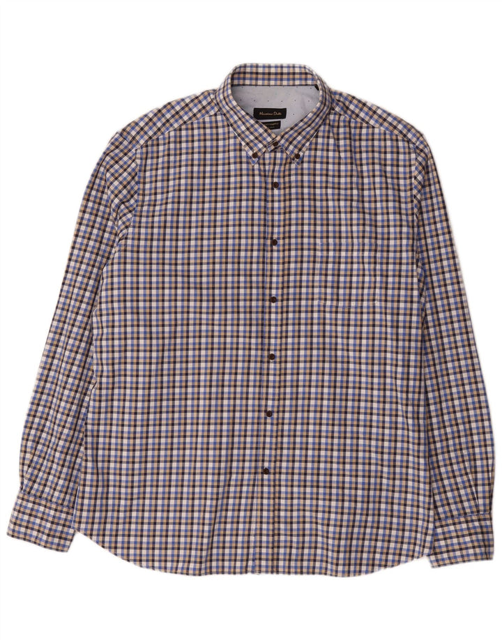 Camicia da uomo Massimo Dutti 2XL a quadri blu
