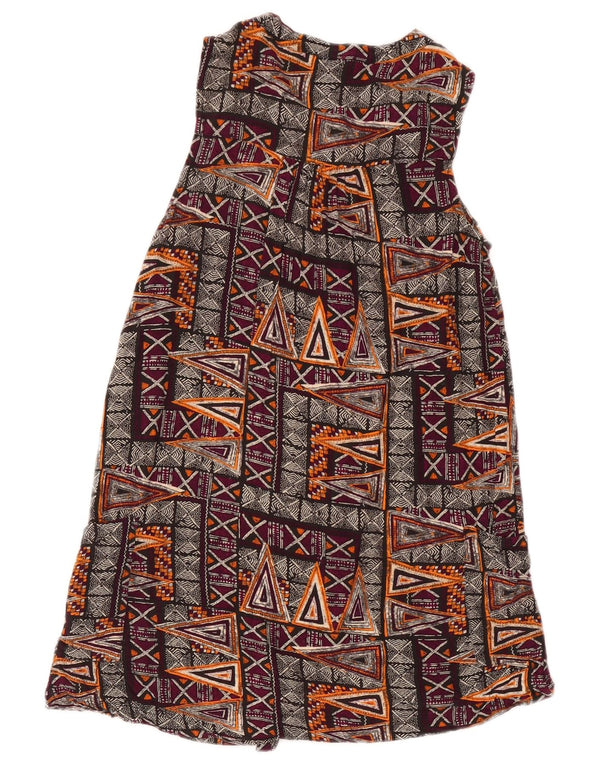 Abito a trapezio senza maniche da donna Fat Face UK 8 Piccolo geometrico multicolore