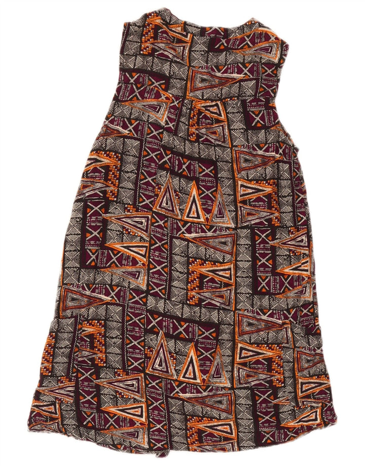 Abito a trapezio senza maniche da donna Fat Face UK 8 Piccolo geometrico multicolore