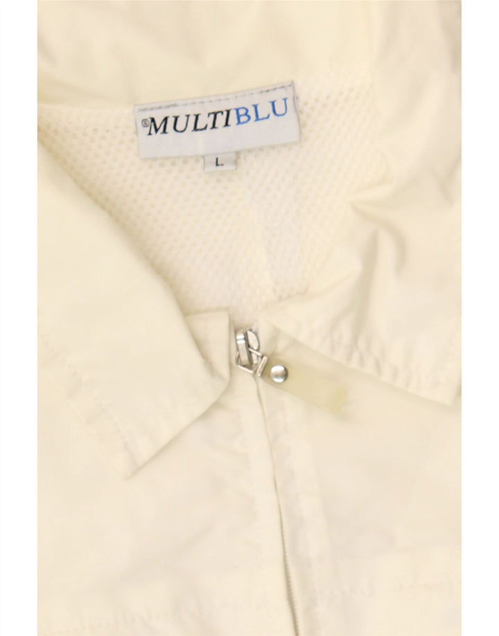 MULTIBLU Womens Bomber Jacket UK 16 Large White Polyamide Vintage Multiblu and Second-Hand Multiblu from Messina Hembry 