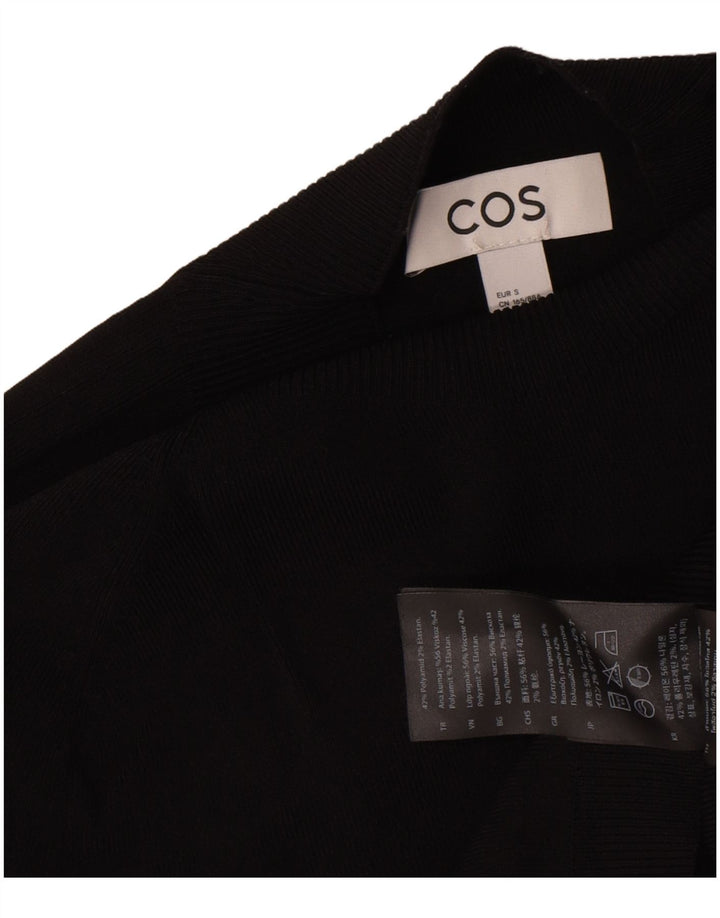 Maglione corto da donna con collo alto Cos, UK 10, piccolo in poliammide nero
